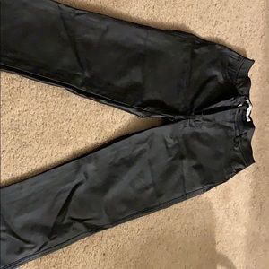 High waisted leather like pants